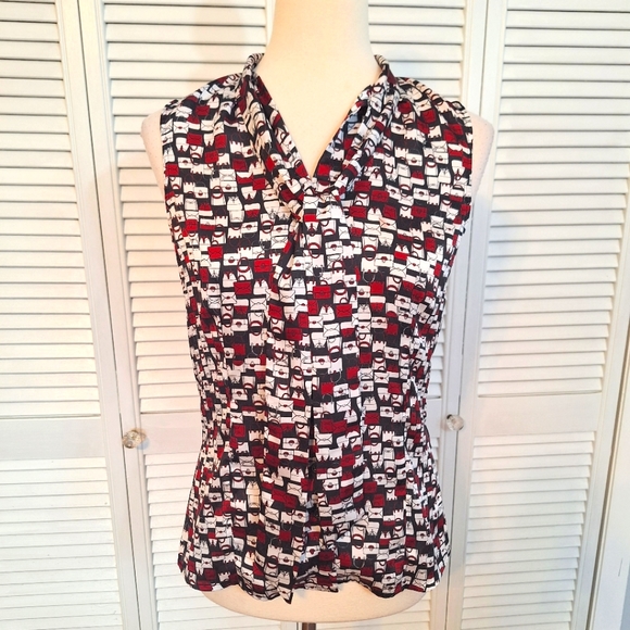 Tahari Tops - Tahari Arthur Levine handbag sleeveless blouse top XS *M1